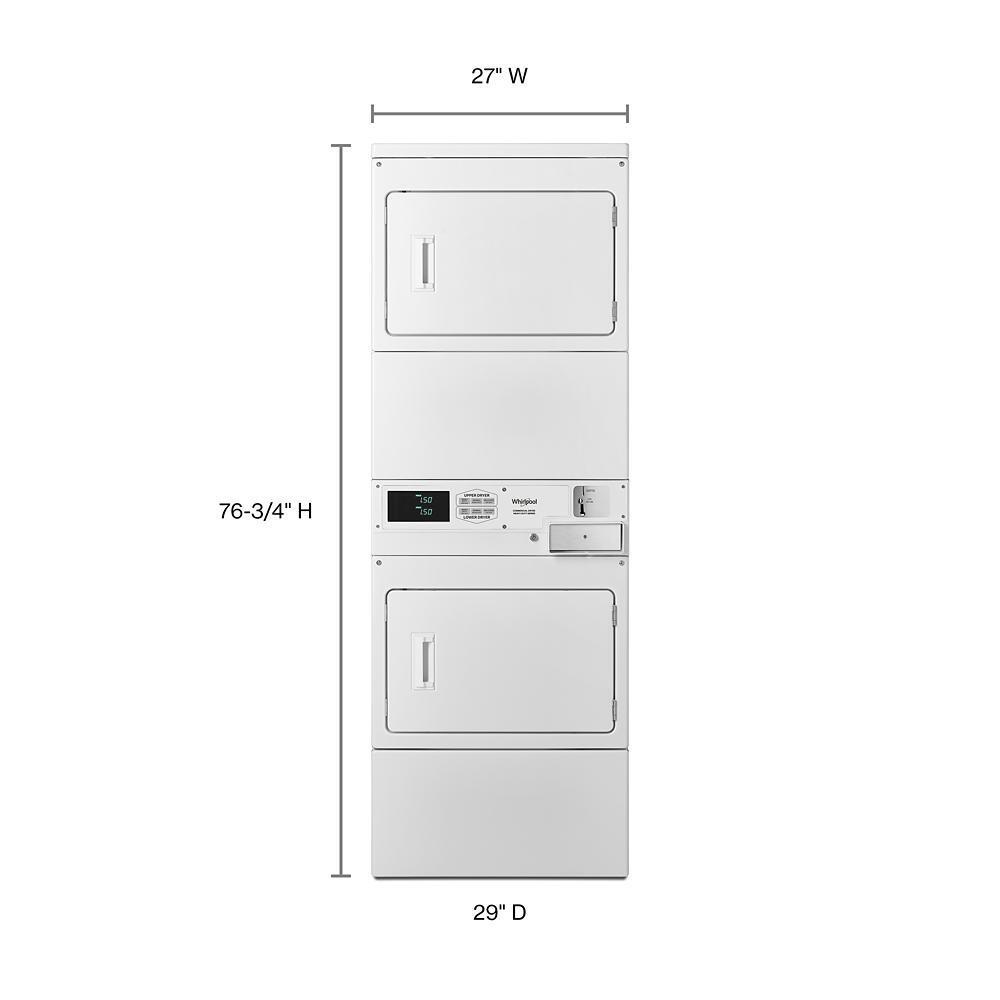 Whirlpool CESP2958JQ Commercial Electric Stack Dryer With Factory-Installed Coin Drop And Coin Box