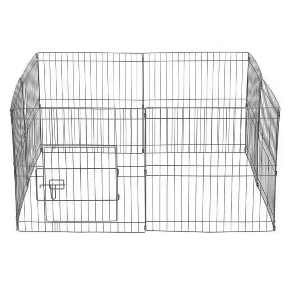 Dog Playpen 8 Panel Foldable Dog Pen Indoor/Outdoor Puppy Pen Pet Playpen for Small/Large Dogs Heavy Duty Metal Exercise Fence for Small Animals with Door for Garden Play Yard 24