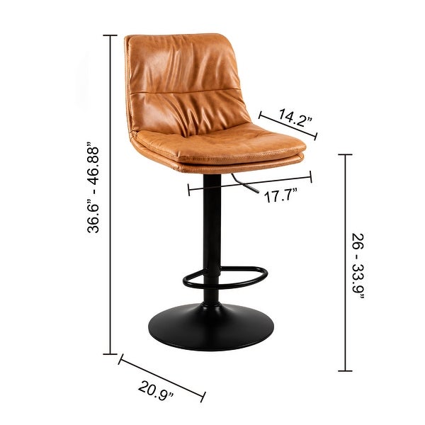 Bar Stool Chairs - 360 Swivel Adjustable-Set of 2