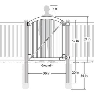 WamBam Fence 4 ft. x 4 ft. Premium Vinyl Yard and Pool Fence Gate with Powder Coated Stainless Steel Hardware VG13005