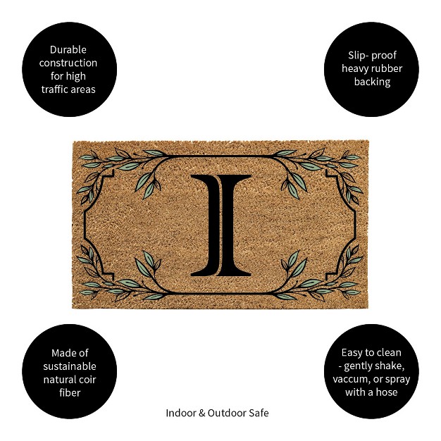 X 16 quot Monogram Coir Mat Letter quot i quot