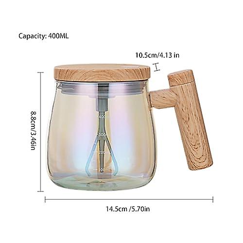 Electric Mixing Cup， 400ml Automatic Stirring Coffee Cup， Self Stirring Automatic Cup with Graduated