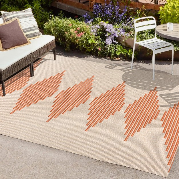 Vinales Diamond Stripe Indoor outdoor Area Rug Jonathan Y