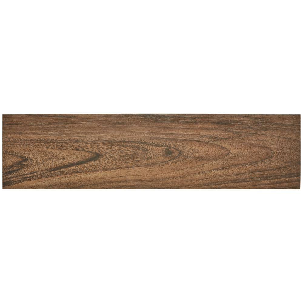 Daltile Baker Wood Walnut 6 in. x 24 in. Glazed Porcelain Floor and Wall Tile (392.85 sq. ft.Pallet) BK10624HDPL1PR