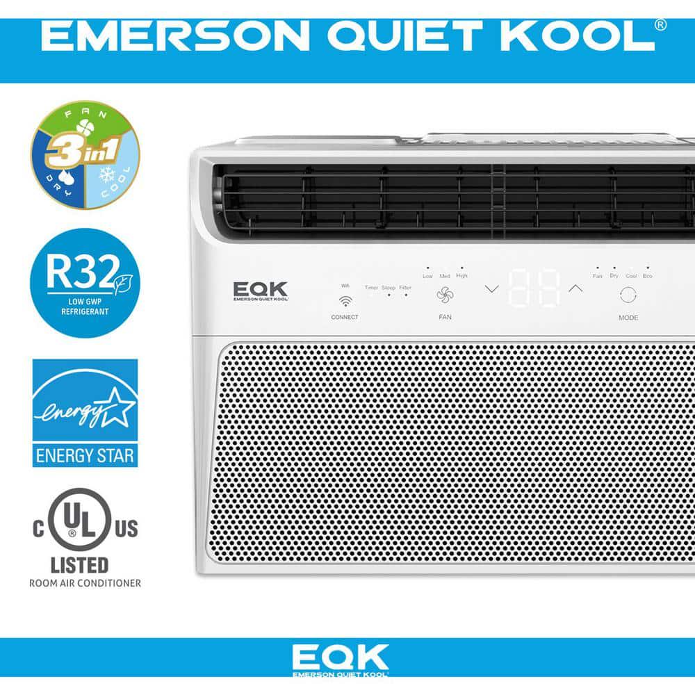 EQK SMART 250 sq ft 6000 BTU Window Air Conditioner 115Volt with WiFi and Voice Control ENERGY STAR in White