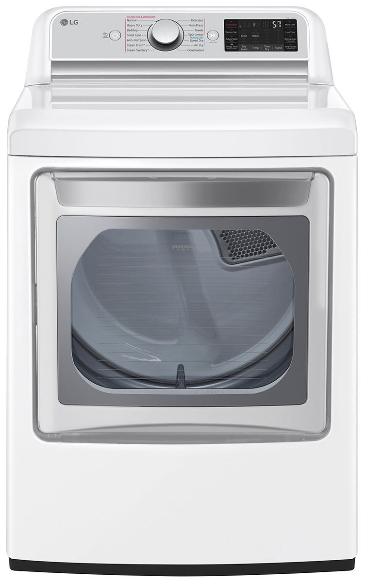 LG 7.3 Cu. Ft. White Gas Dryer With TurboSteam