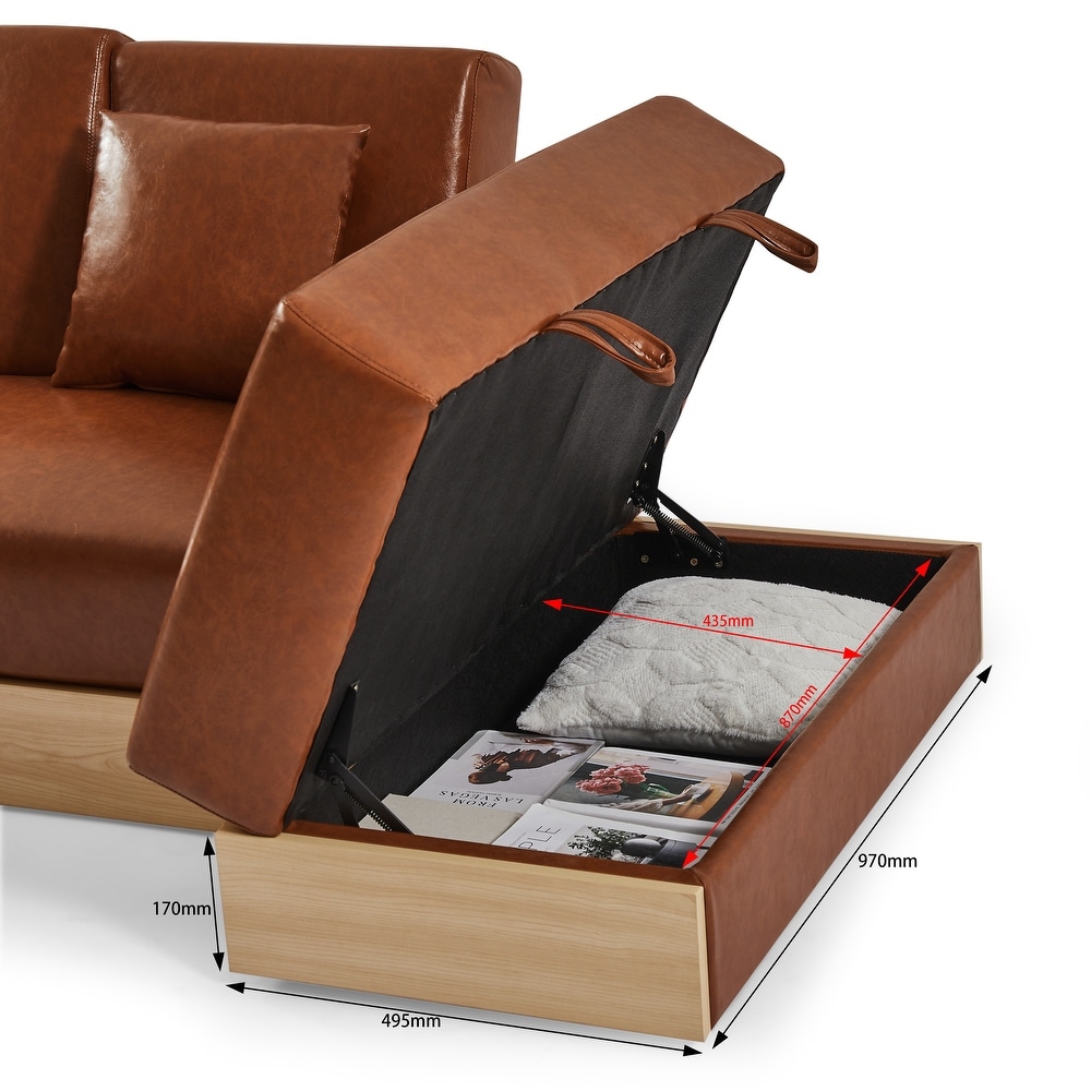 Multi functional sofa with storage box and drawer