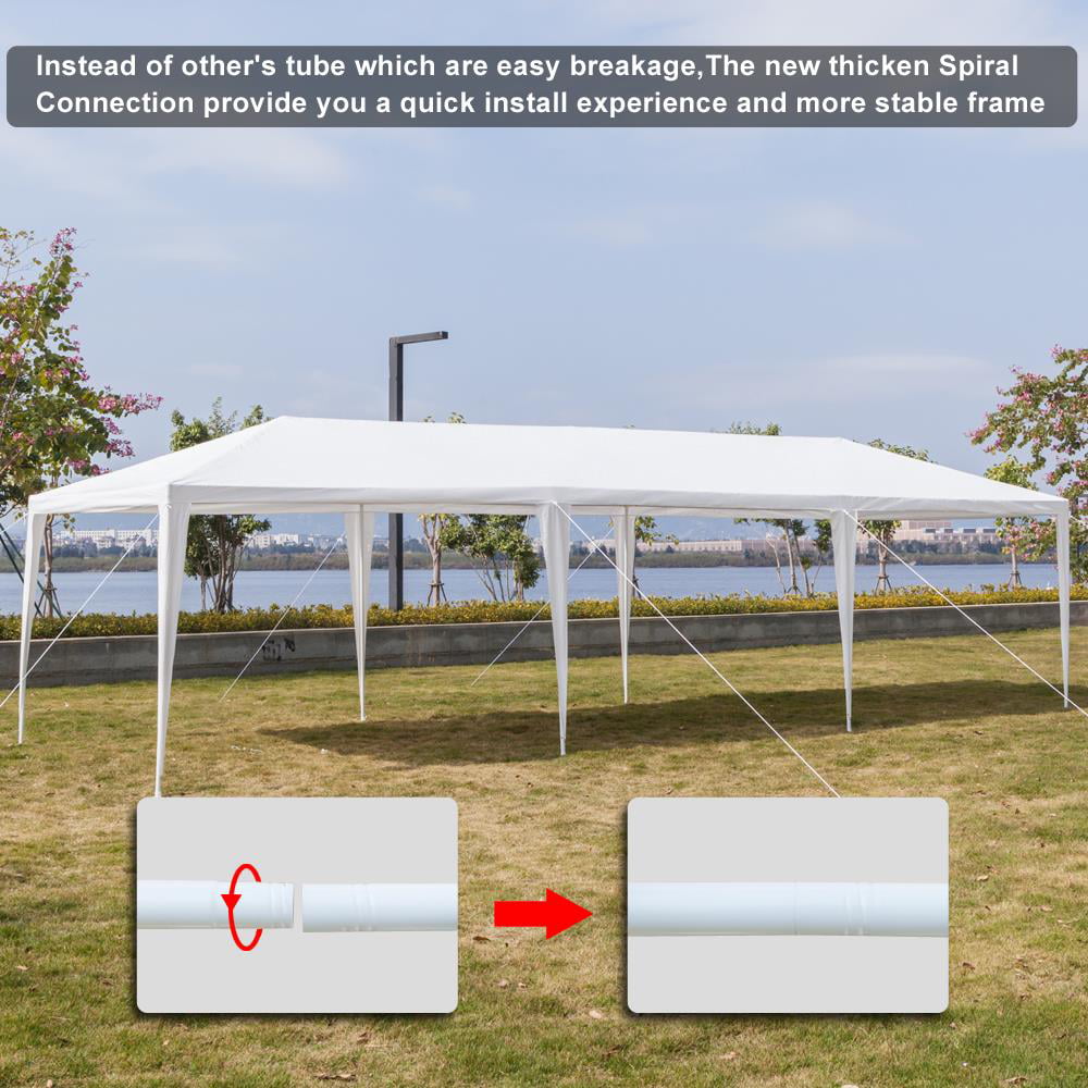 Ktaxon Upgraded 10' x 30' Party Tent Wedding Canopy Tent Pavilion W/ 7 SideWalls White