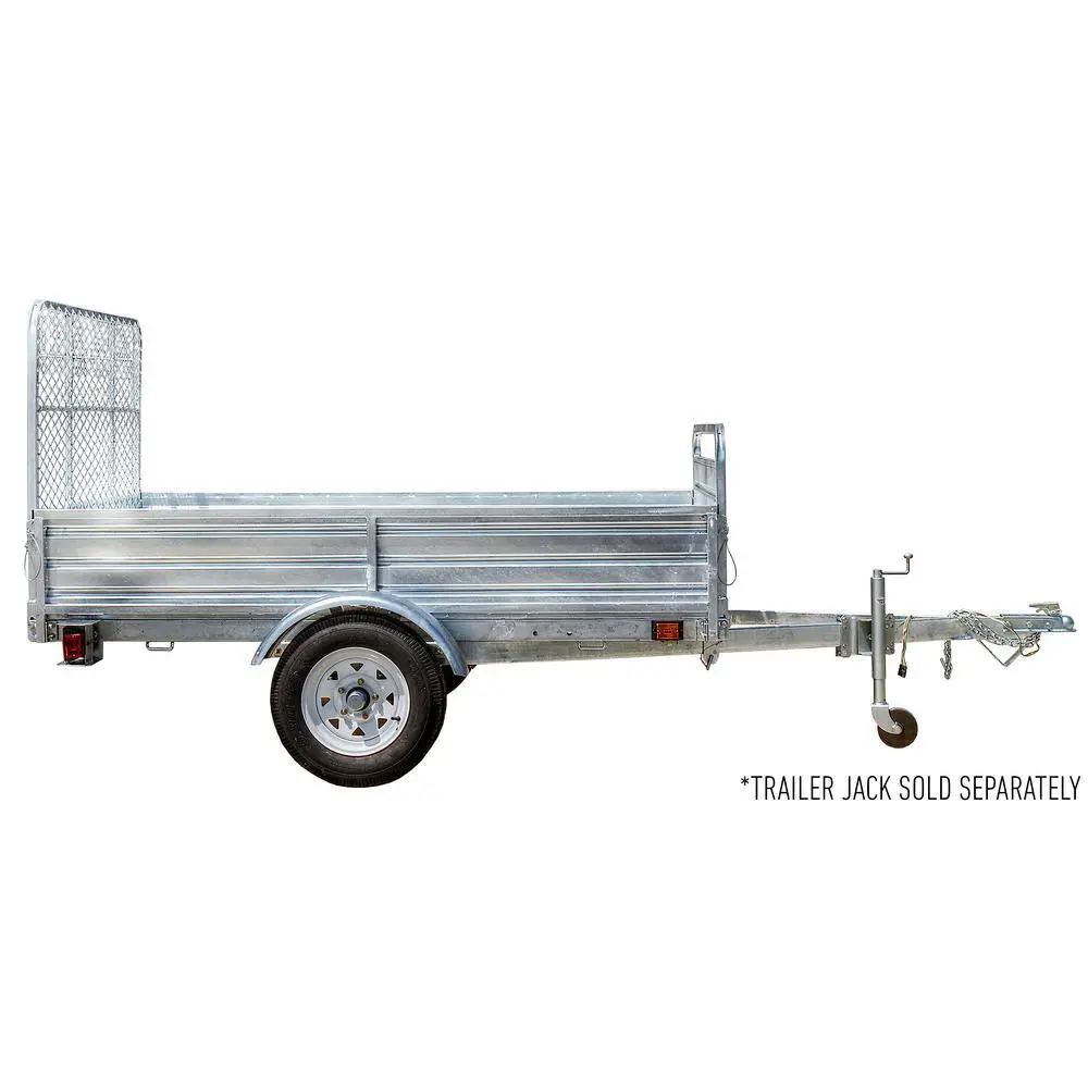 DK2 4.5 ft. x 7.5 ft. Single Axle Galvanized Utility Trailer Kit with Drive-Up Gate MMT5X7G-DUG