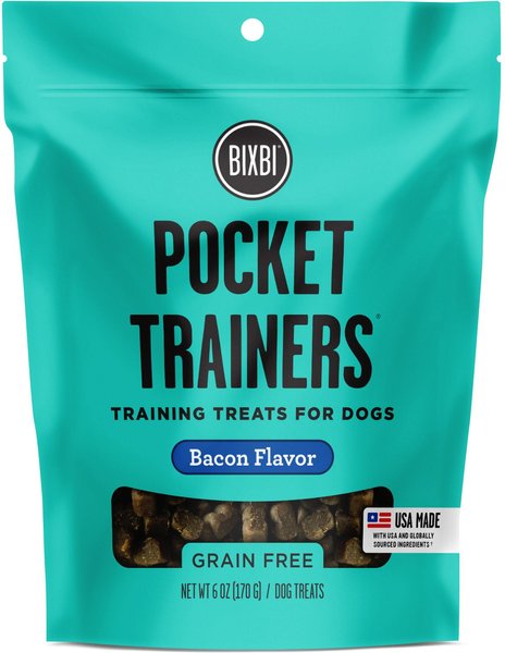 BIXBI Pocket Trainers Bacon Flavor Grain-Free Dog Treats