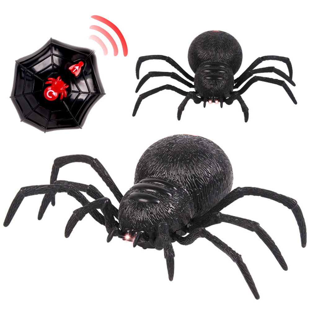 New Year's Deals!Remote Control Spider Scary Wolf Spider Robot Realistic Novelty Prank Toys Gifts on Clearance