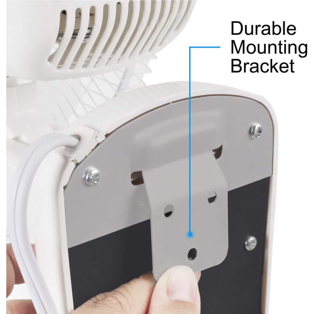 Aoibox 16 in White Digital Wall Mount Fan with Remote Control 3Oscillating Modes 3Speed 72 in Power Cord 2Exhaust