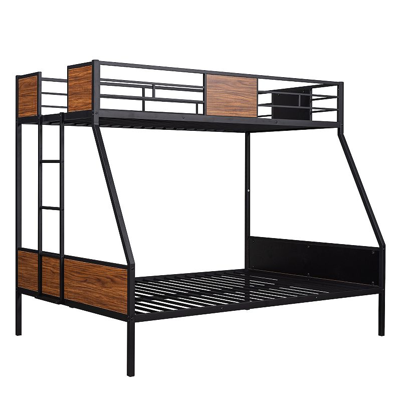 Merax Twin-over-Full Bunk Bed Modern Style Steel Frame Bunk Bed