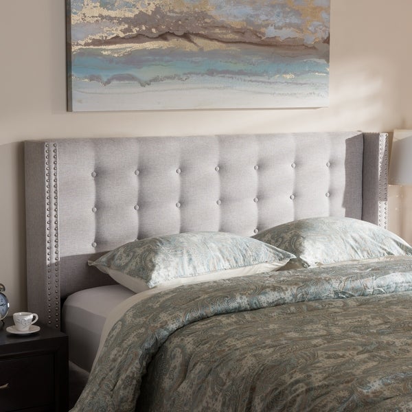 Contemporary Fabric Winged Headboard by Baxton Studio - - 18213137