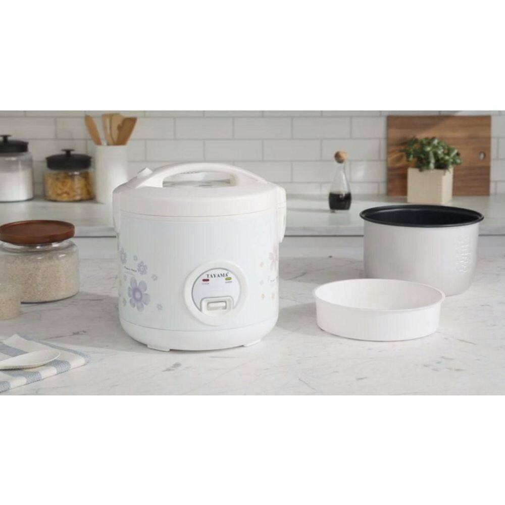 Tayama 20-Cup White Rice Cooker with Steamer and Non-Stick Inner Pot TRC-10RS