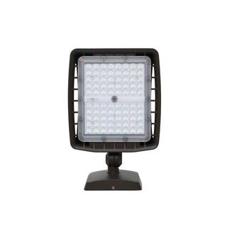 Commercial Electric 250W Equivalent Integrated LED Bronze Outdoor Commercial Wall Mount Area Light 8500 Lumens 4000K Dusk-to-Dawn GRD64-PC-4K-BZ