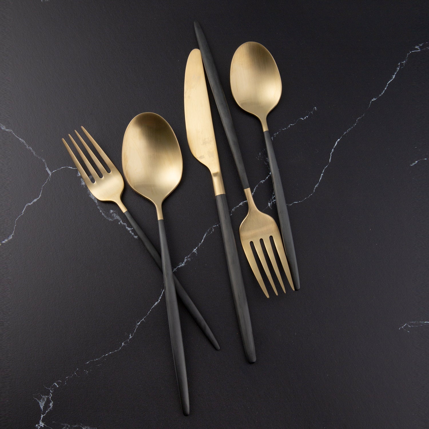 Gaze Two-Tone Satin 20-Piece Flatware Set