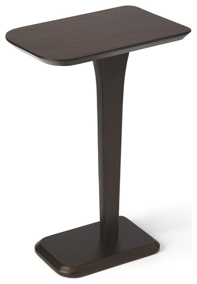 Patton Cocoa Brown Pedestal Table   Contemporary   Accent Chests And Cabinets   by BisonOffice  Houzz