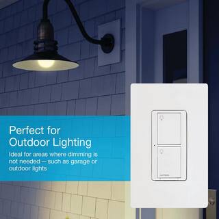 Lutron Caseta Smart Switch for All Bulb Types or Fans 5A Neutral Wire Required White (PD-6ANS-WH) PD-6ANS-WH