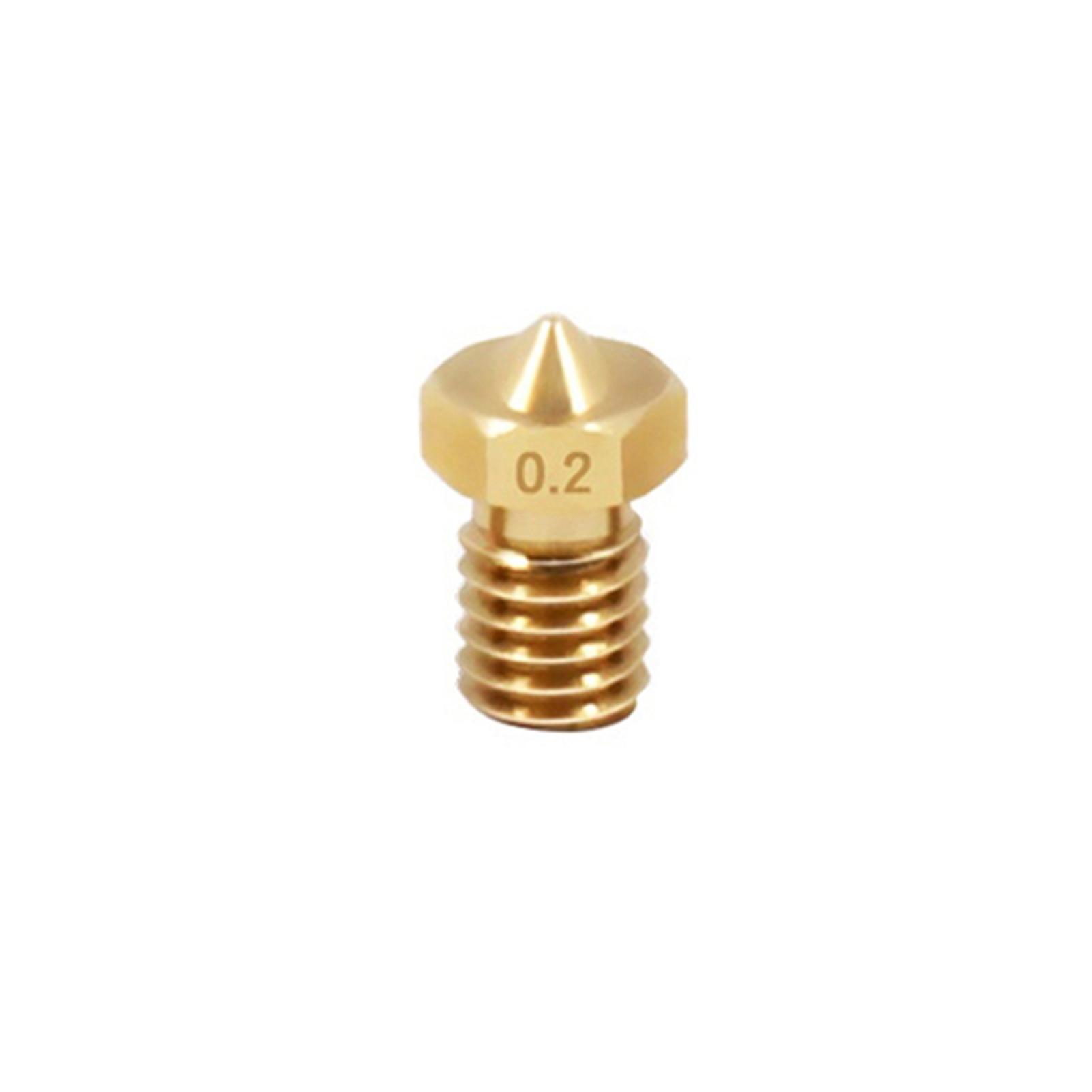 10pcs/lot  V6 Nozzle 1.75mm Stainless Steel/ Brass Nozzles 0.2 0.3 0.4 0.5 0.6mm For 3d Printer Parts Yellow 0.5mm