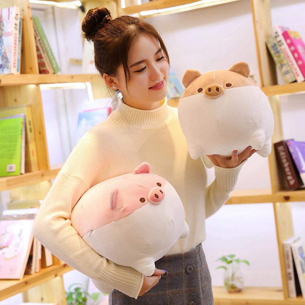 Plush Stuffed Animal Toy Cute Piggy Pillow Cute Hugging Plush Doll Sleeping Bed Doll For Kids Girl Brown 50cm