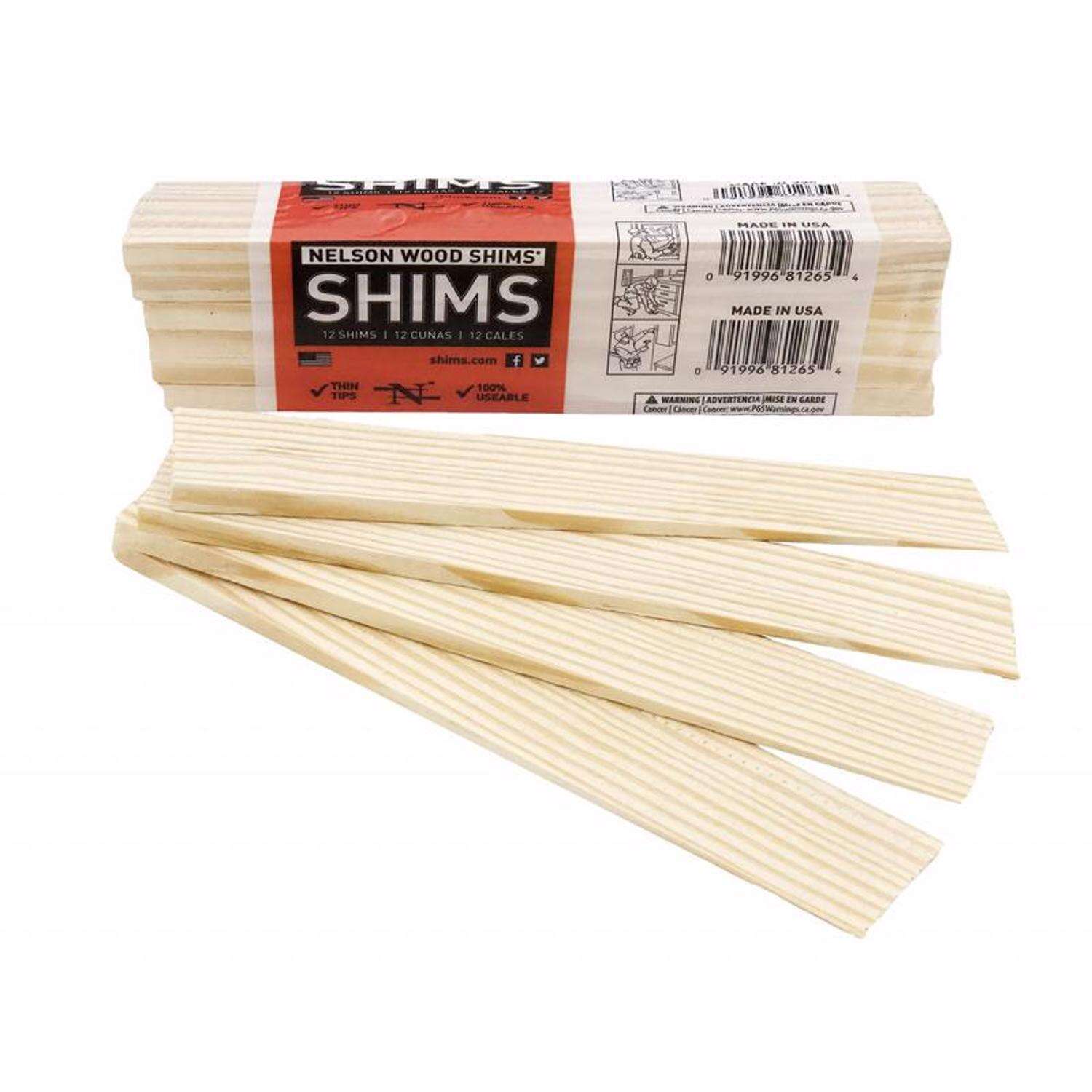 Nelson 1.5 in. W X 8 in. L Wood Shim 12 pk