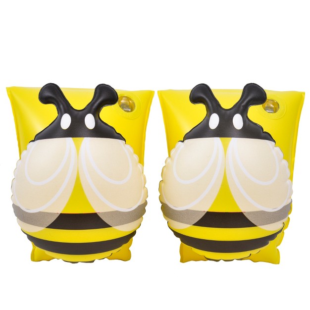 Pool Central Set Of 2 Yellow Bee Children x27 s Arm Floats 3 6 Years