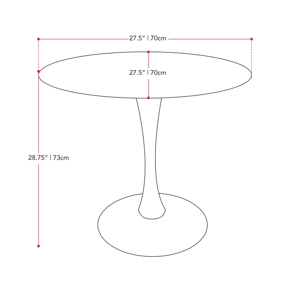 Round Bistro Table with Pedestal Base 28\