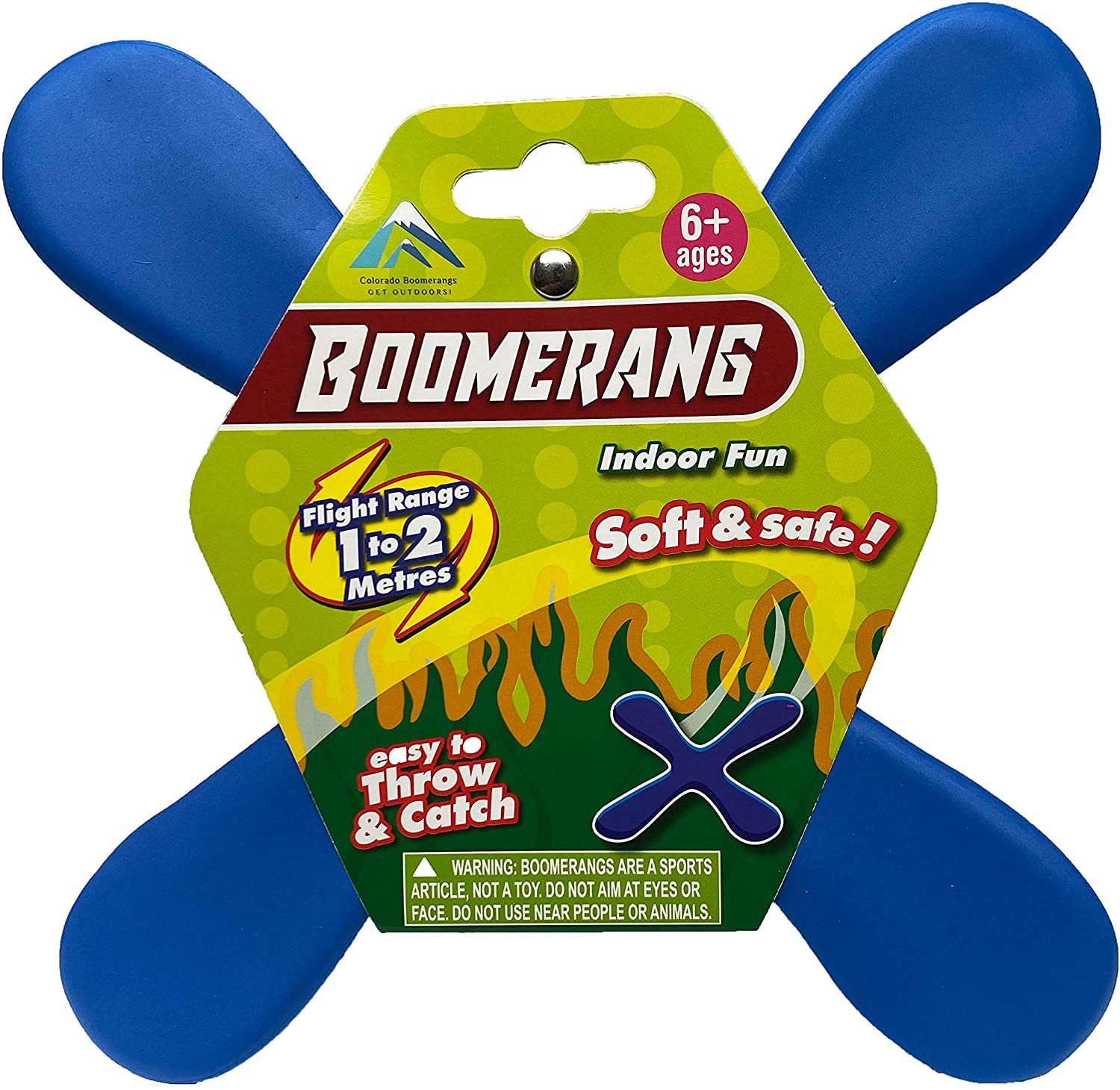 Indoor Boomerang 2 Pack - Great Beginner Boomerangs for Kids or Adults. Soft and Safe.