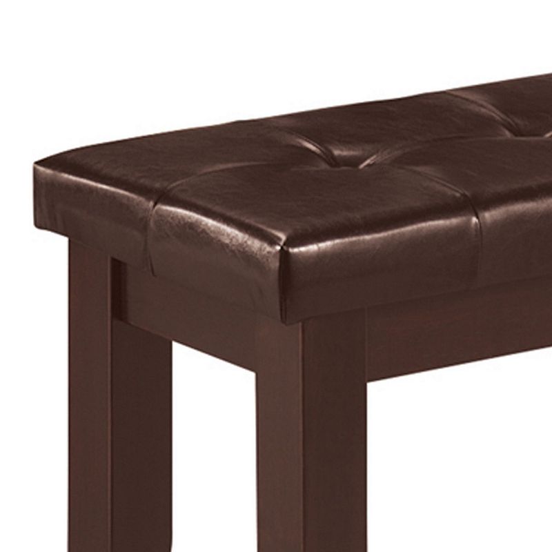 Comfy Wooden Dining Bench， Cappuccino Brown