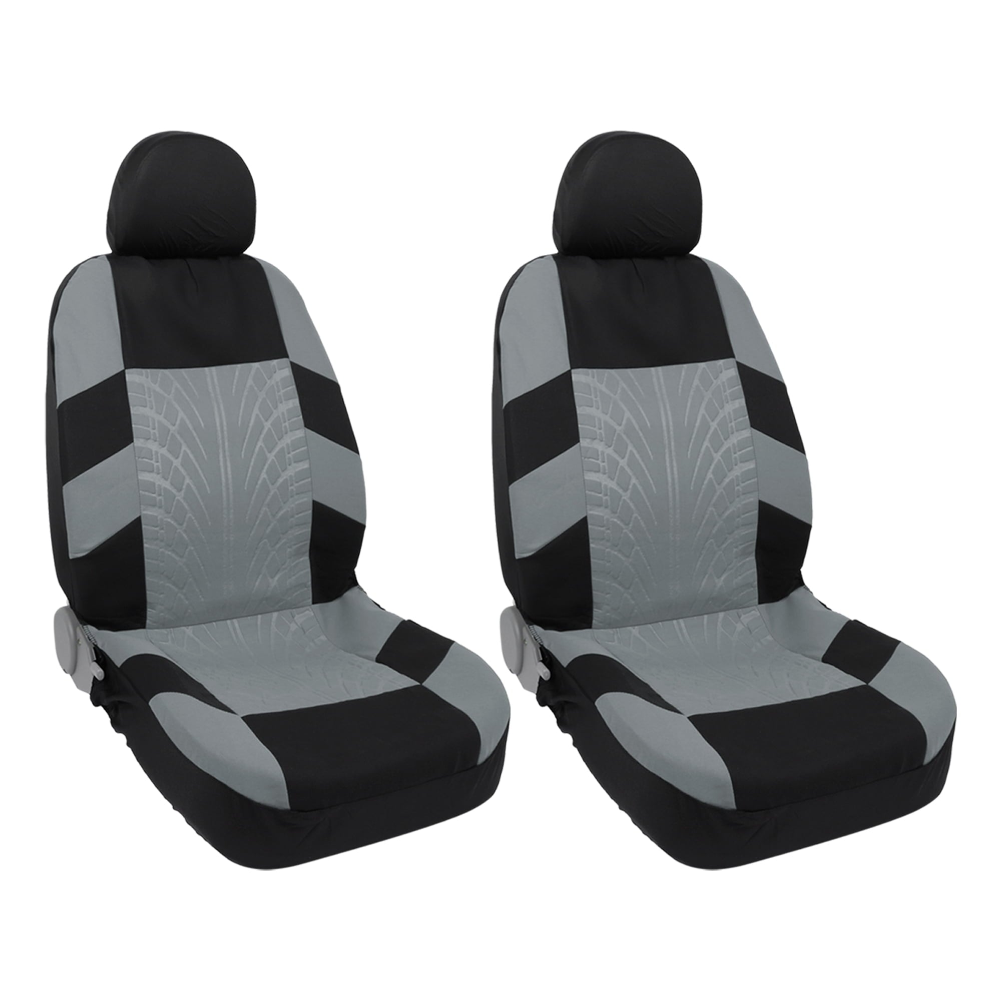 Unique Bargains Universal Front Seat Cover Kit Cloth Fabric Seat Protector Pad for Most Car Auto Truck Gray