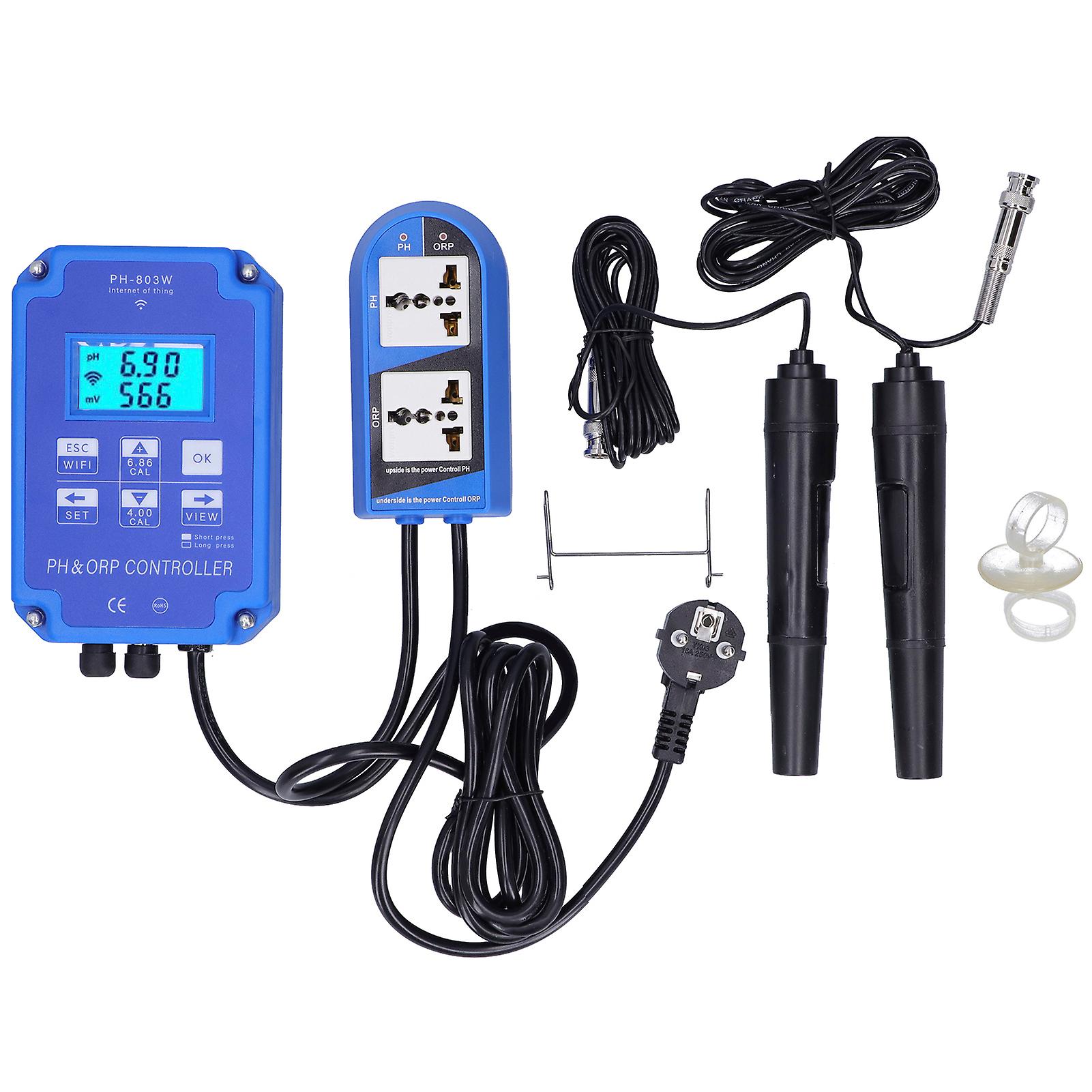 Ph803w Ph Orp Controller Acidity Alkalinity Controller Water Quality Monitoring Tooleu Plug 250v