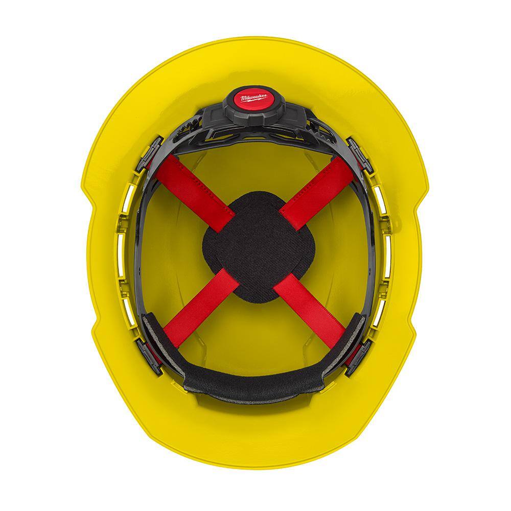 MW BOLT Yellow Type 1 Class C Full Brim Vented Hard Hat with 4 Point Ratcheting Suspension 48-73-1203