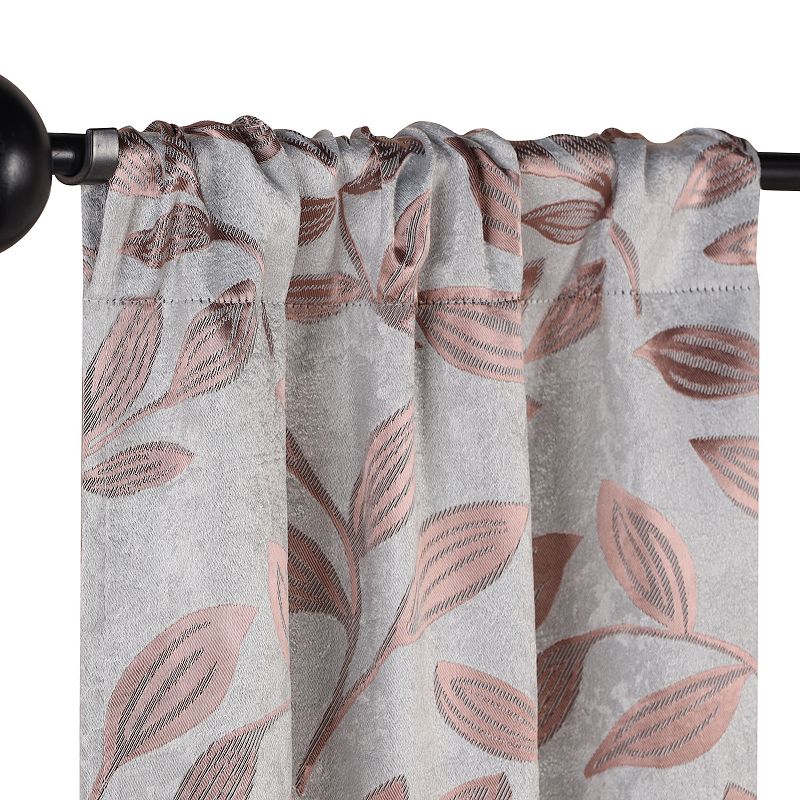 Superior Bohemian Leaves Insulated Thermal Blackout Rod Pocket Curtain Set