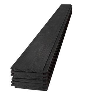 UFP-Edge 1 in. x 8 in. x 8 ft. Barn Wood Charcoal Pine Shiplap Board (6-Pack) 325831