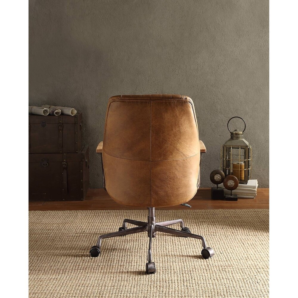 ACME Hamilton Executive Office Chair  Coffee Top Grain Leather