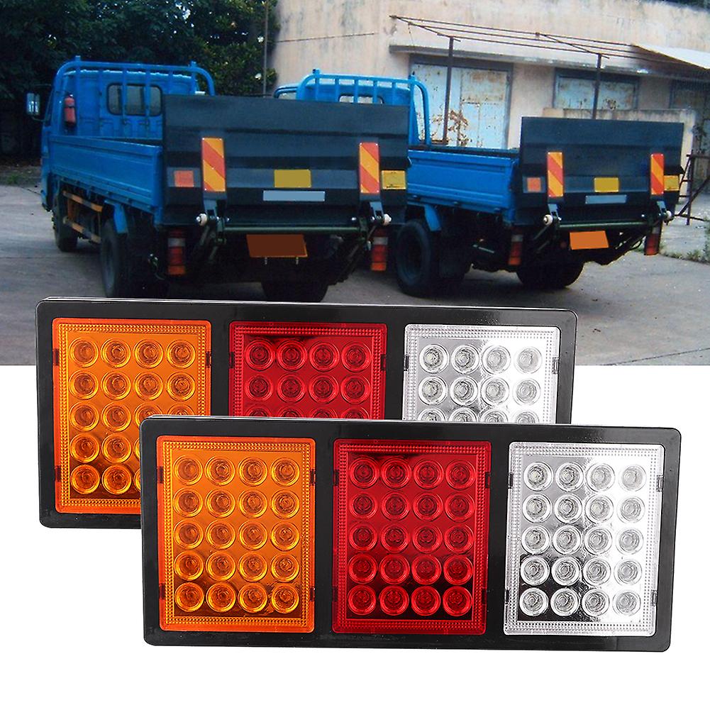 Pair Of Trailer Truck Taillight Rear Light Lamp 60led Bright Ip67 Waterproof