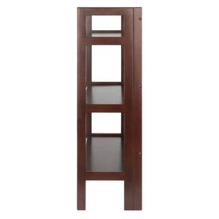 WINSOME WOOD Terry 3-Tier 38 in. H Foldable Walnut Bookshelf 94896