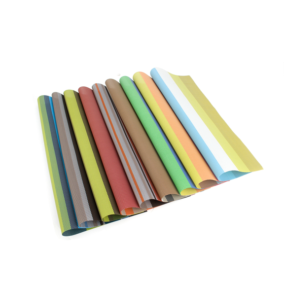 Aspire 8PCS Rainbow Stripe Placemats For Dinning T...