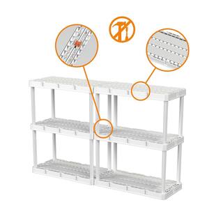 GRACIOUS LIVING Knect A Shelf 3 Shelf Interlocking Organizers White (3 Pack) 3 x 91083-1C