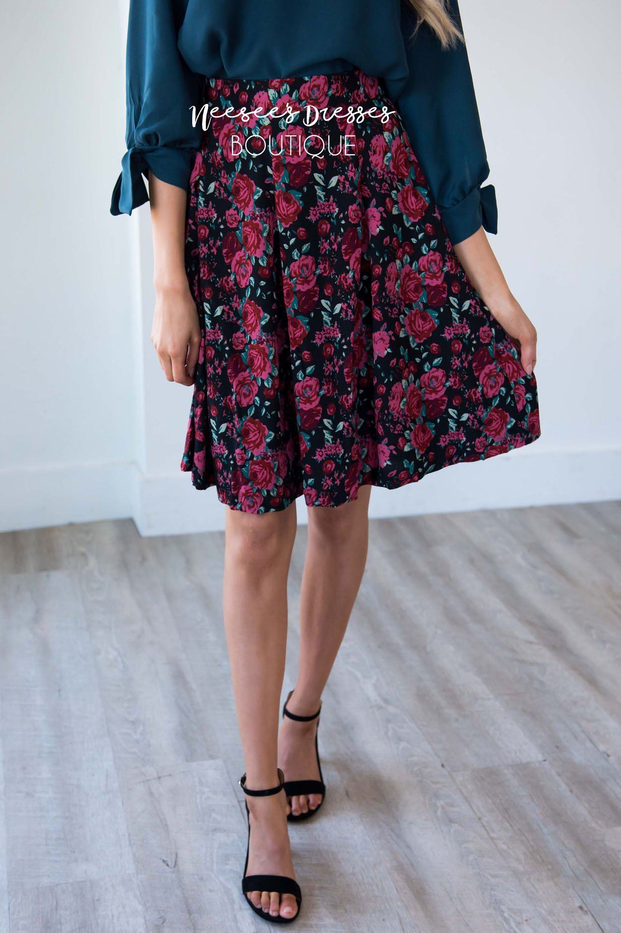 Confident Heart Floral Skirt