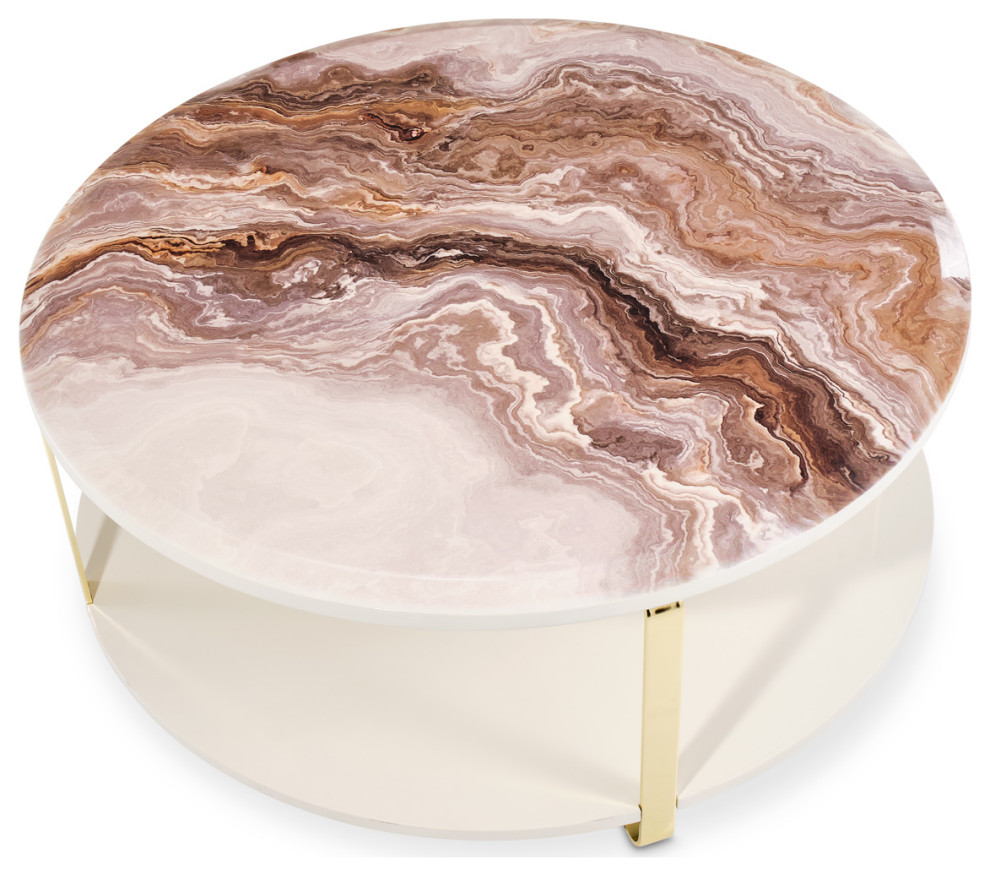 Ariana Cocktail Table  Gold   Contemporary   Coffee Tables   by Michael Amini  Houzz