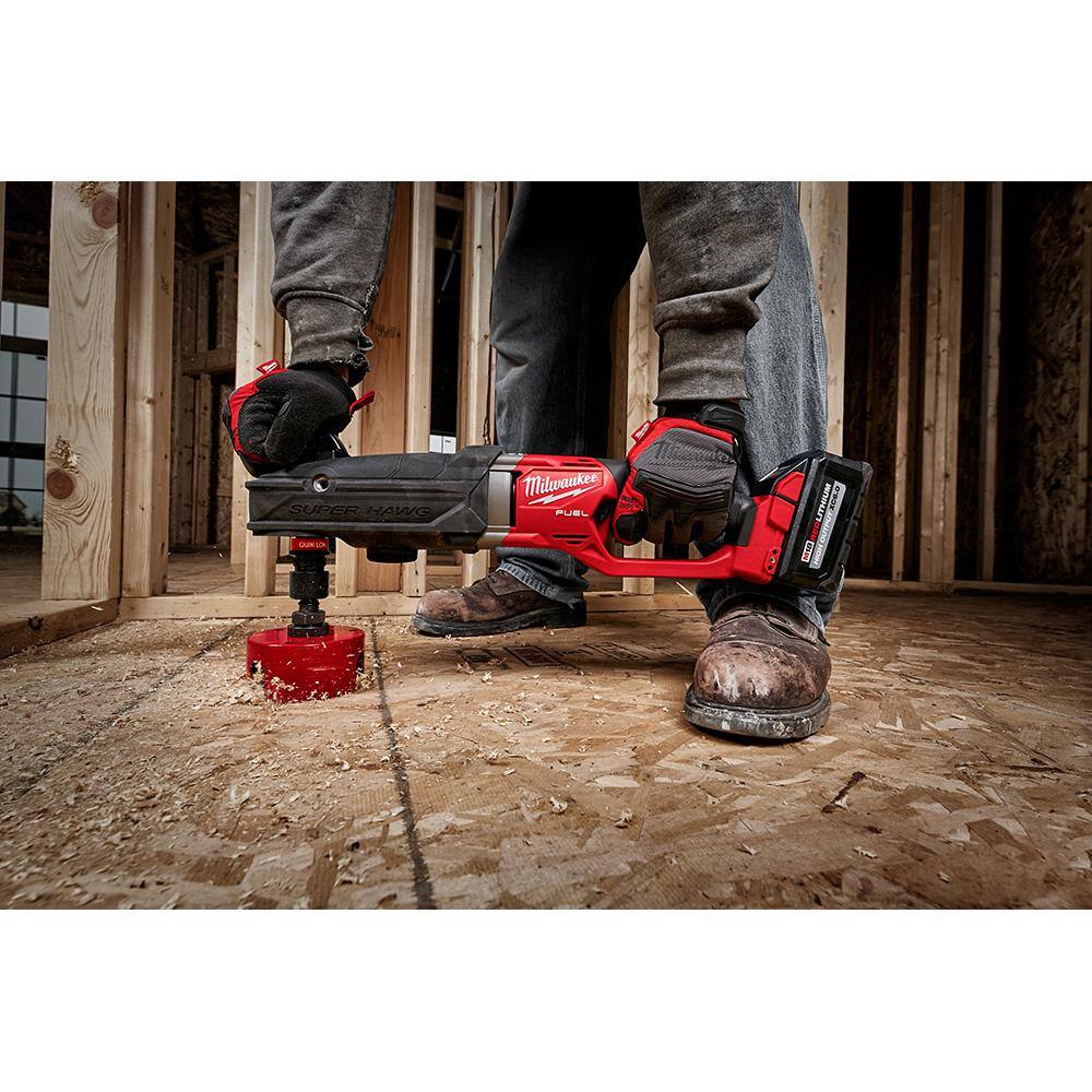 MW M18 FUEL 18V Lithium-Ion Brushless Cordless GEN 2 SUPER HAWG 716 in. Right Angle Drill with Battery and Charger 2811-20-48-59-1880