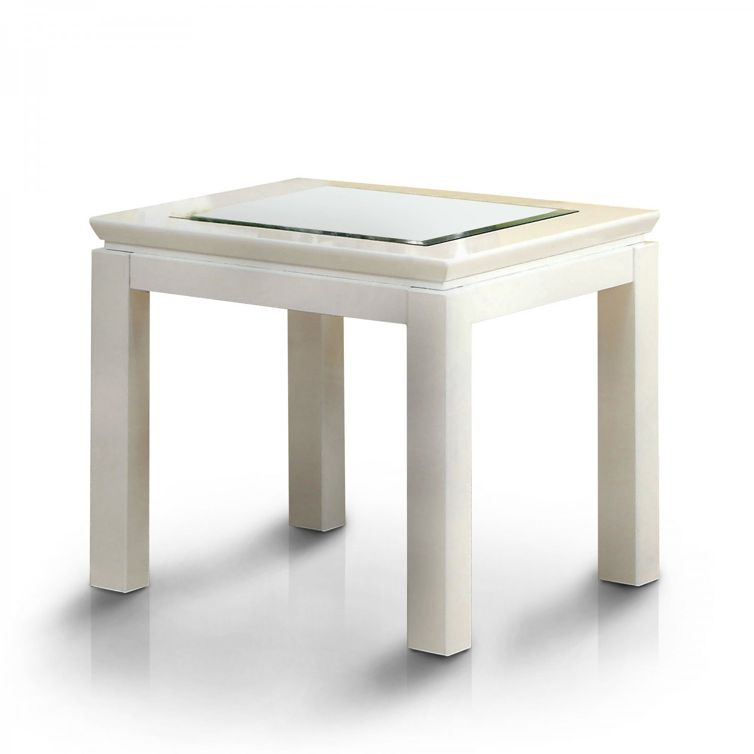 Furniture of America Lalia Contemporary End Table， White