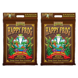 FOXFARM Happy Frog Nutrient Rapid Growth Garden Potting Soil 12 quart (2 Pack) 2 x FX14054