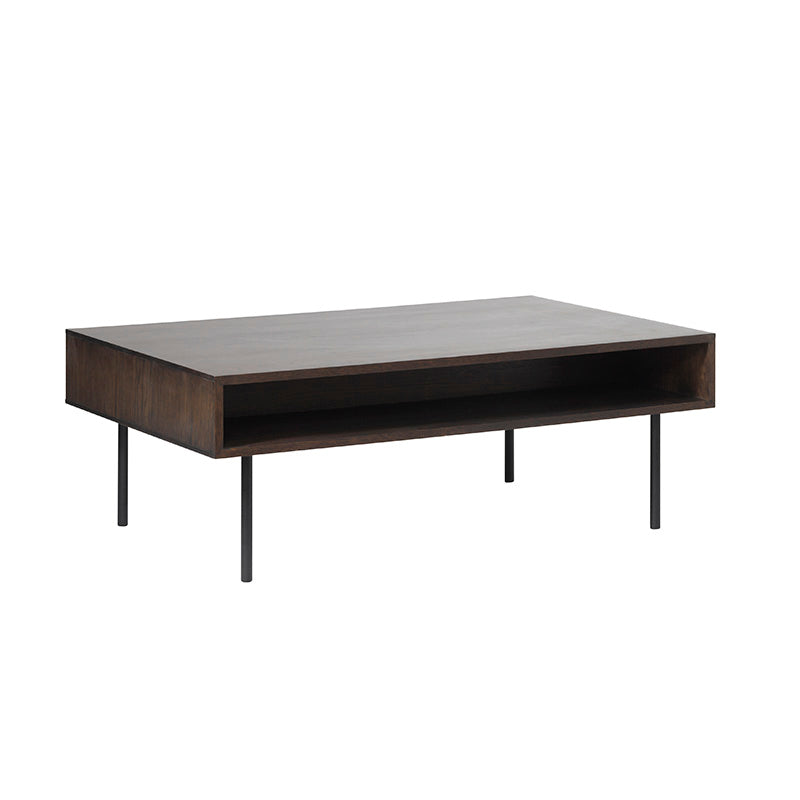 LATINA Coffee Table 117cm - Dark Brown / Black