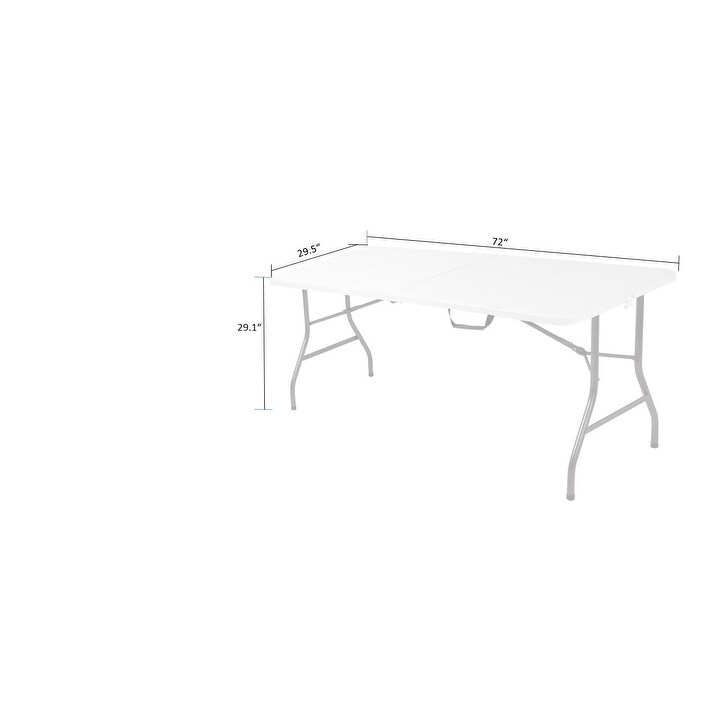 COSCO 6 ft. Fold in Half Banquet Table with Handle