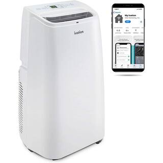 Ivation 12000 BTU Portable Air Conditioner with Wi-Fi for Rooms Up to 450 Sq Ft (8000 BTU SACC) IVAPACWIFI12K