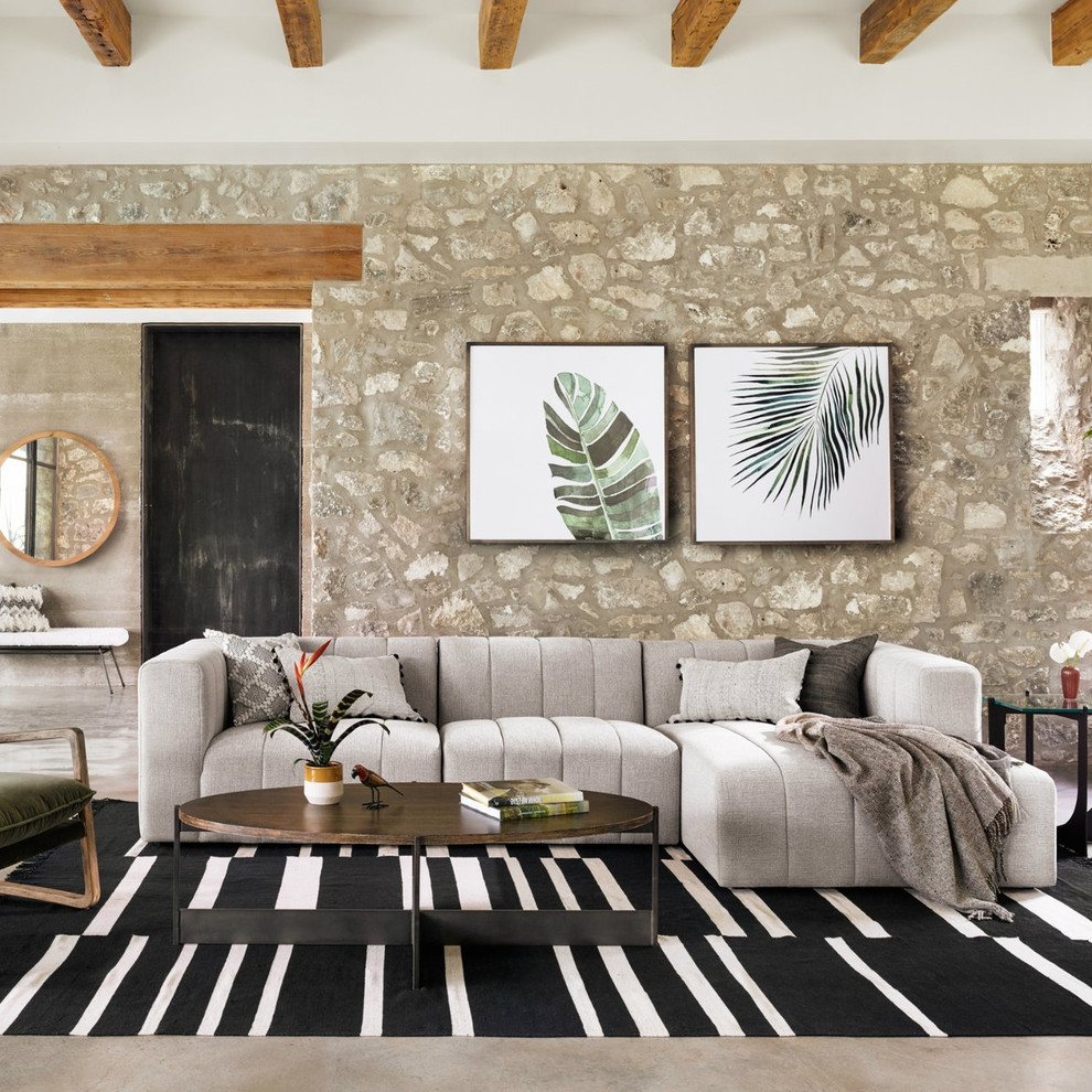 Langham Channel Tufted 2 Piece Modular Sectional Raf   Contemporary   Sectional Sofas   by Zin Home  Houzz