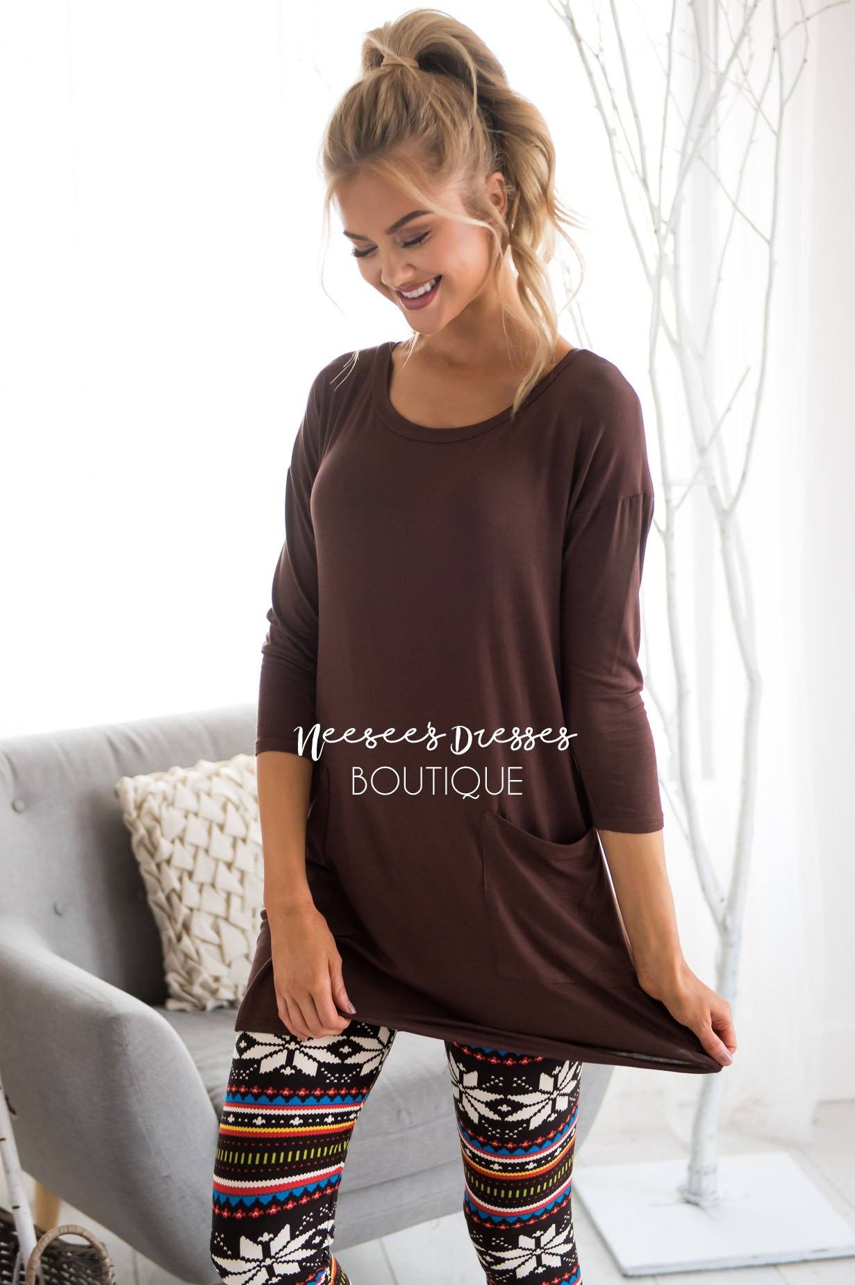 Button Back Pocket Tunic